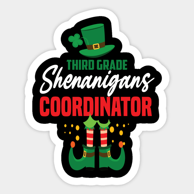 Third grade shenanigans coordinator St patricks day teacher gift Sticker by DODG99